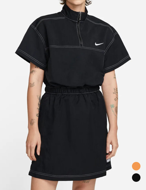 [한정수량세일] 나이키 우븐 드레스(블랙/데저트오커)