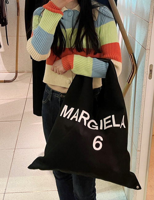 [한정수량세일] 메종 마르지엘라 MM6 캔버스 로고 재패니즈 토트백(블랙)